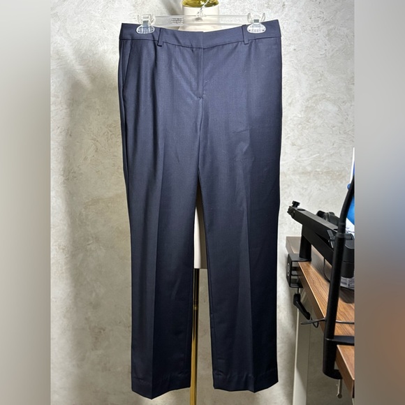 TALBOTS - Petite 4P Indigo Flare Leg Wool Bi-Stretch Pants | GREAT CONDITION! - Picture 1 of 12